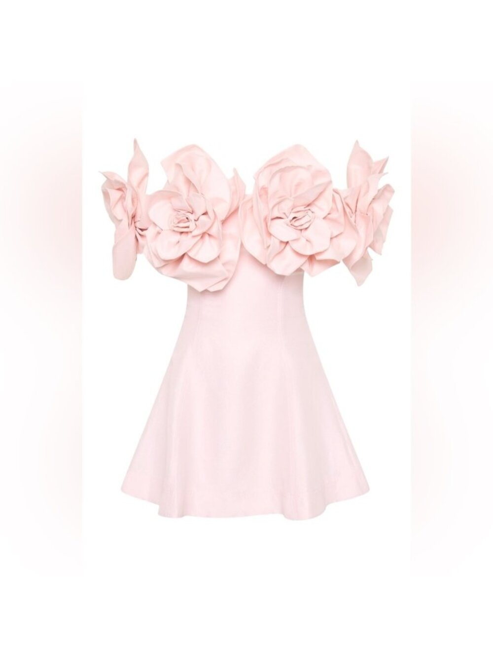 Aje Pink Etta Floral Applique Embellished Bardot Mini Dress NWT AU4/US0 - Picture 3 of 12